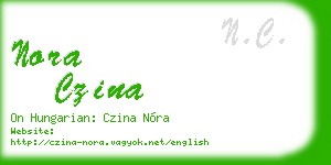 nora czina business card
